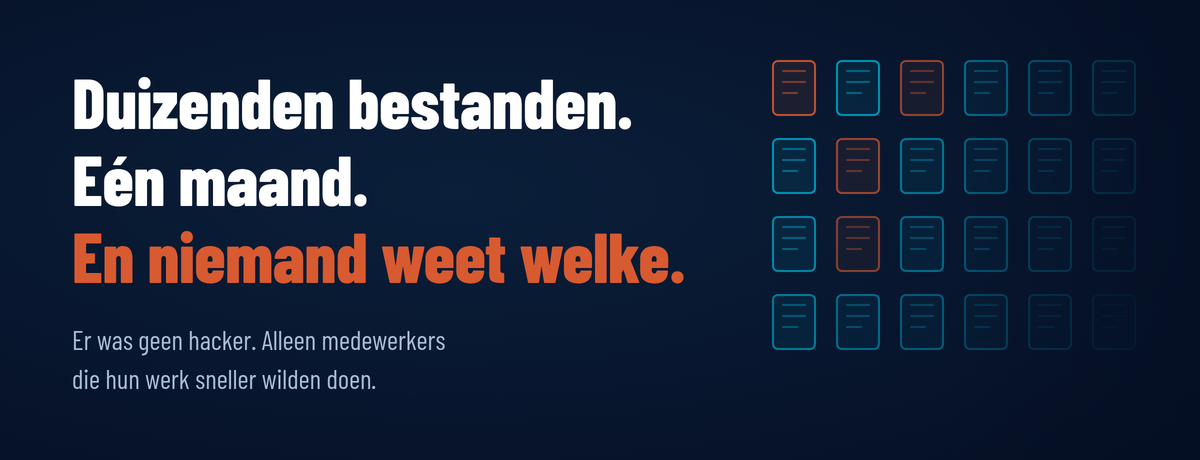 Duizenden bestanden. Eén maand. En niemand weet welke.